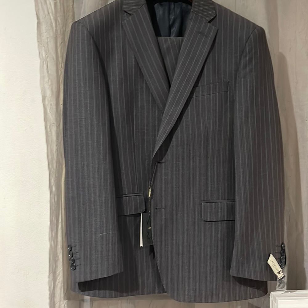 vitarelli suit grey striped